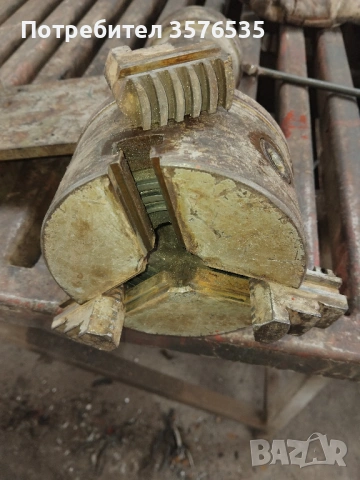 Масивен шпиндел с патронник 125 мм и КЛЮЧ – за струг или шмиргел, снимка 3 - Стругове - 53751883