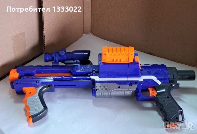 Бластер с меки патрони 