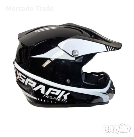 Каска за мотор Mercado Trade, Кросова, 0287, S и M размер, Черен, снимка 2 - Аксесоари и консумативи - 40405937