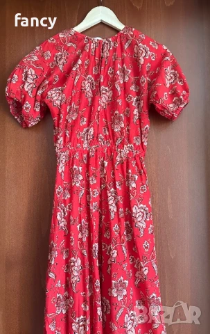 Дълга червена лятна рокля, снимка 4 - Рокли - 51368783