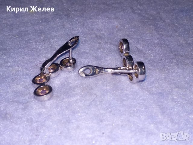 ИЗЯЩНИ СРЕБЪРНИ СКЪПОЦЕННИ АРТ ОБЕЦИ РОДИРАНО СРЕБРО 925 с ЮВЕЛИРНО ФАСЕТИРАН ИСКРЯЩ АМЕТИСТ 35020, снимка 9 - Обеци - 39547590
