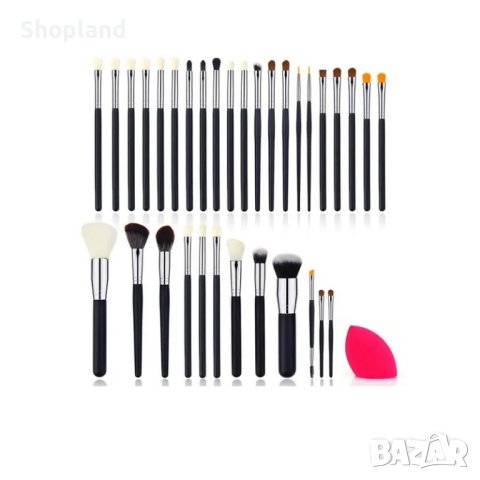 Комплект от 33 четки за грим в кутия, снимка 4 - Декоративна козметика - 41973925