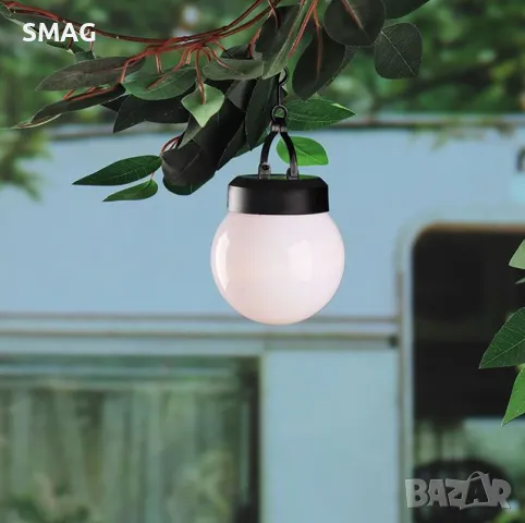 Соларен глобус Висяща бяла лампа 10 см S_1220626