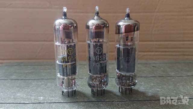 Нова радиолампа TUNGSRAM PCL86. Използвани радиолампи TUNGSRAM PCL86, ZAERIX PCL82. 