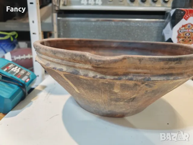 Стара голяма керамична купа 37/14 см, снимка 3 - Антикварни и старинни предмети - 47720442