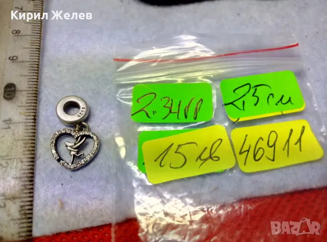 PANDORA СКЪПОЦЕНЕН СРЕБЪРЕН ПЕНДАНТ СРЕБРО S 925 на ПАНДОРА с ИСКРЯЩИ ЦИРКОНИ 46911, снимка 2 - Колиета, медальони, синджири - 49682613