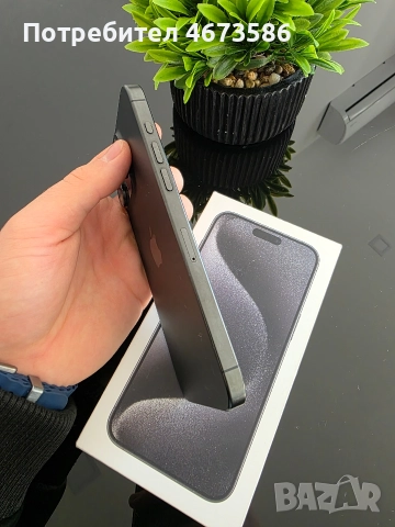 Най-ниска цена,iPhone 15 Pro Max 256GB Black Titanium | 87% батерия | SIM заключе, снимка 3 - Apple iPhone - 52910237