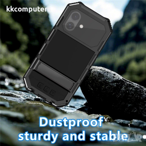 R-JUST Калъф с Протектор за iPhone 17 | Удароустойчив, Водоустойчив (IP54) | Вграден стойка, снимка 7 - Калъфи, кейсове - 52052255