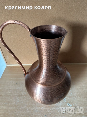 немска медна ваза, снимка 2 - Антикварни и старинни предмети - 53408490
