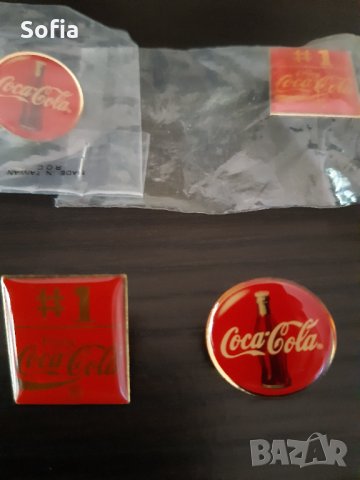 Комплект 2 значки Кока Кола-НОВИ,90те, снимка 1 - Колекции - 34041649