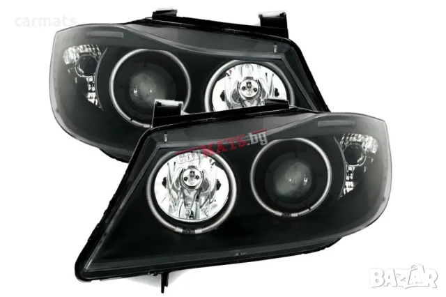 Кристални фарове ANGEL EYES за BMW 3 Серия E90 (2005-2009) - черни