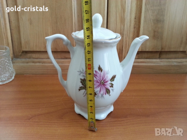 Стар български порцелан кана чайник, снимка 7 - Антикварни и старинни предмети - 36051815