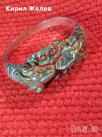 ФИГУРАЛЕН СРЕБЪРЕН ПРЪСТЕН ОВНИ СРЕБРО ВИСОКА ПРОБА РЪЧНА ХУДОЖЕСТВЕНА МАЙСТОРСКА ИЗРАБОТКА 47938, снимка 16 - Антикварни и старинни предмети - 49351728