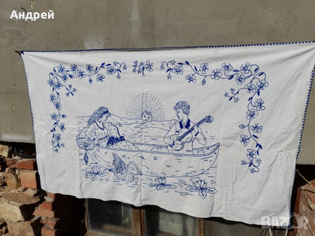 Старинен бродиран ковьор,покривка за стена #206, снимка 2 - Антикварни и старинни предмети - 39803331