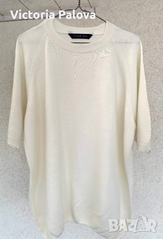 Красива блуза екрю FASHION EXTRA , снимка 8 - Блузи с дълъг ръкав и пуловери - 42532749