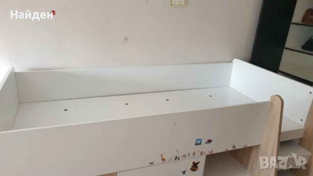 Високо легло за матрак 90/200 в отлично състояние, снимка 3 - Спални и легла - 51257710