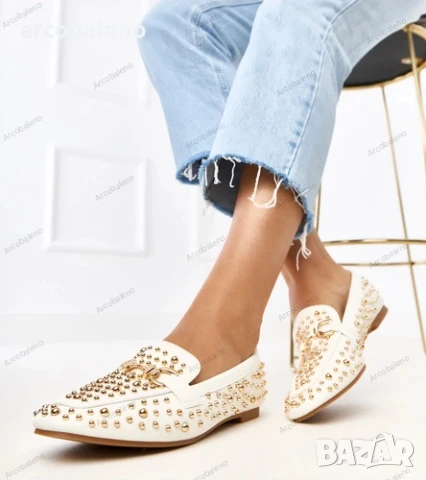 Дамски мокасини с шипове Lea, 3цвята , снимка 3 - Дамски ежедневни обувки - 50960107