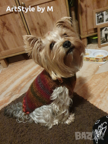 Плетени дрешки за кучета М размер, снимка 3 - За кучета - 44590339