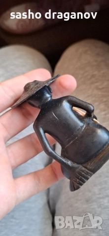 Абаносова дървена фигурка, снимка 5 - Статуетки - 52288740