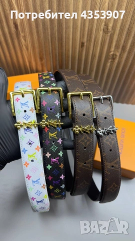 LOUIS VUITTON дамски колан  ЕСТЕСТВЕНА КОЖА, снимка 7 - Колани - 53520372