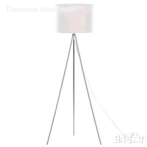 LED Подова лампа с текстилен абажур, снимка 1