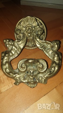 Масивна, бронзова хлопка за врата, снимка 10 - Антикварни и старинни предмети - 42390949