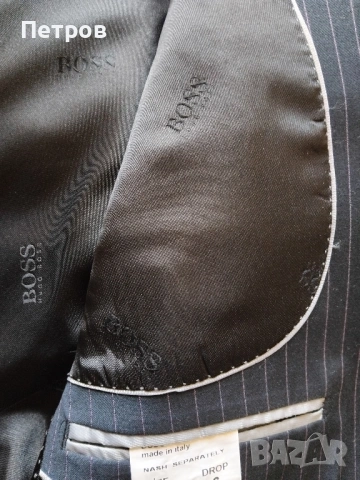 Класически костюм- сако и панталон, марка BOSS XXL/3XL, снимка 7 - Сака - 53847217