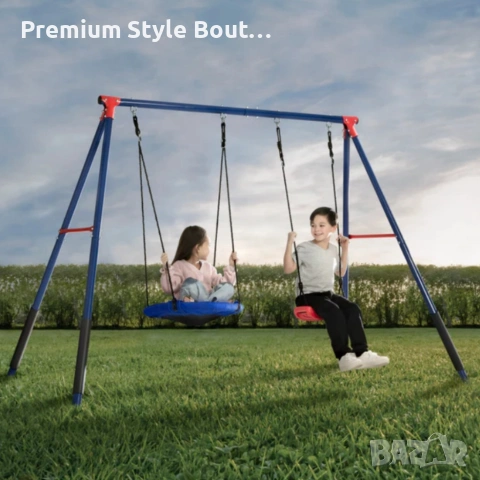 Комплект от 2 метални люлки FunZone - безкрайно забавление на двора, снимка 4 - Други стоки за дома - 53818883