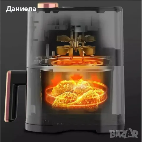 Иновативен Еър фрайър 6 литра за готвене без мазнина, снимка 3 - Други - 48699108
