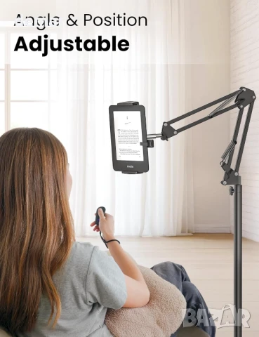VOLTIFYMAX Стойка за таблет с обръщач на страници Kindle, устройства 4.7''-13'' (черна), снимка 3 - Други стоки за дома - 50918246