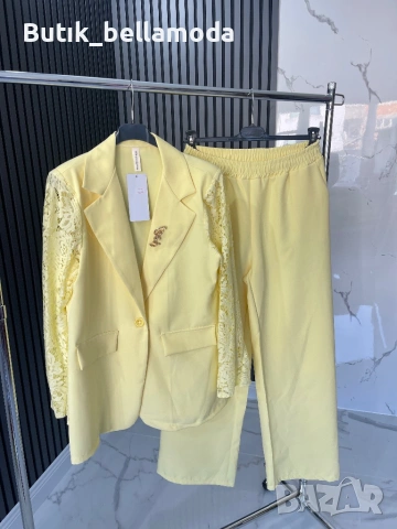 Дамски костюми с дантелен ръкав , снимка 10 - Костюми - 53672836