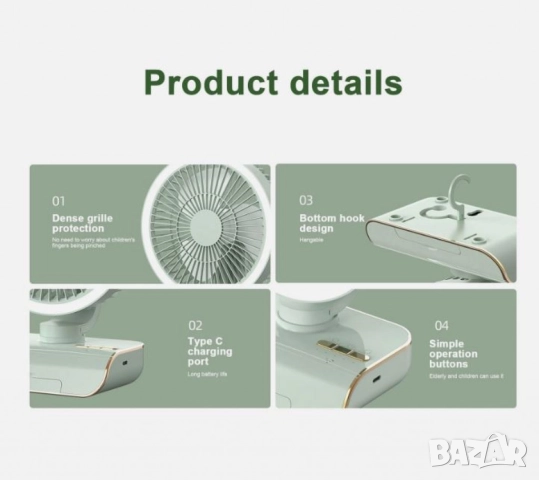 USB Вентилатор Rosberg – Мощност, Гъвкавост и Стил в Един Компактен Дизайн, снимка 6 - Друга електроника - 52137099