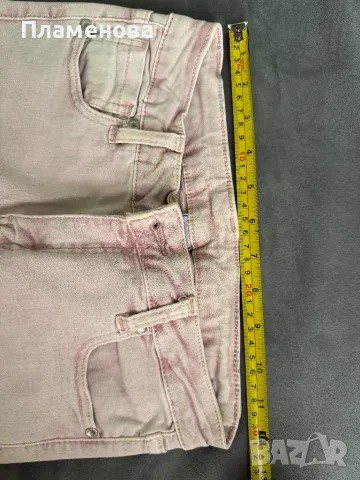 Дамски дънки пепел от рози с панделка - M, снимка 12 - Дънки - 49488632