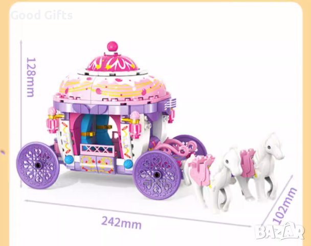Конструктор Friends Принцеси с каляска и коне, 326 части, снимка 5 - Конструктори - 42312515