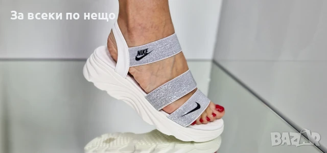 Nike Дамски Сиви Сандали С Бяла Подметка Найк от 36 до 41 номер Код P746, снимка 4 - Сандали - 50679013