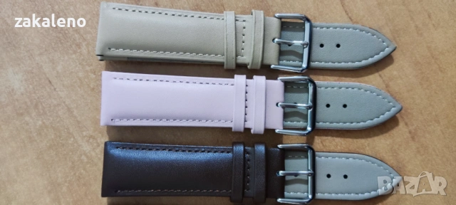 GL05 Кожена каишка за Apple Huawei Samsung Galaxy Watch Xiaomi Garmin, снимка 5 - Резервни части за телефони - 53196401