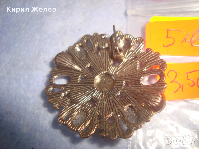 ЗЛАТИСТО КРИСТАЛНО АРТ УКРАШЕНИЕ ВИНТИДЖ БИЖУ НАКИТ 18121, снимка 2 - Други - 36364101