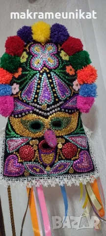Кукерска маска, гугла, уникат, арт, ръчна изработка, декорация , снимка 7 - Декорация за дома - 41588628