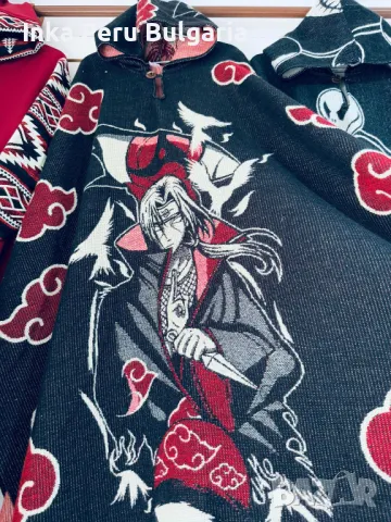 Eквадорско унисекс вълнено пончо с аниме героя Итачи Учиха, снимка 6 - Други - 49282380