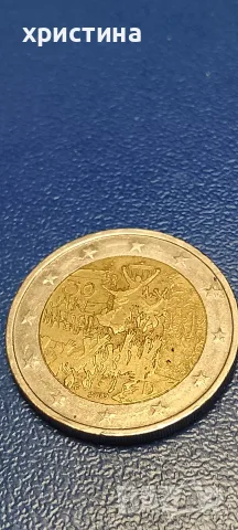 монета от 2 евро от 2019г