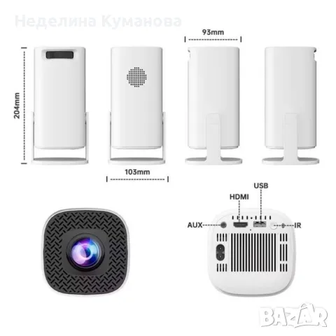 🧨ВИДЕОПРЕКТОР SMART HD VIDEO PROJECTOR, снимка 3 - Друга електроника - 48556463