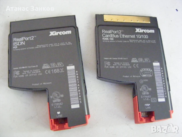 Мрежова карта PCMCIA Ethernet + modem Xircom, снимка 1