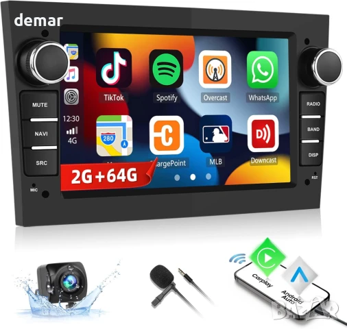 2G+64G CAMECHO Android13 автомобилна стерео система за Opel, 7-инчов сензорен екран, снимка 1