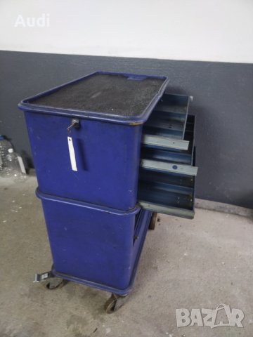 Сервизна метална количка/шкаф с 3 боя чекмеджета / подвижни метални прегради,голямо долно отделение., снимка 11 - Куфари с инструменти - 41820376