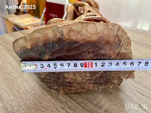 Винтидж резбована скулптура от тиково дърво — рибар с мрежа, снимка 9 - Антикварни и старинни предмети - 52937313