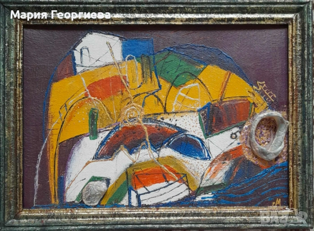 картини  2 бр./ масло, платно, с рамка от дърво влизаща в цената 