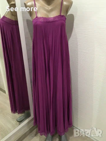 ZARA дълга рокля плисе S, снимка 2 - Рокли - 53571992