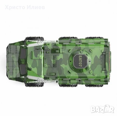 Радиоуправляем Акумулаторен Военен Камион 6WD Off-Road LED 22км/ч с 3 батерии, снимка 4 - Коли, камиони, мотори, писти - 39375169