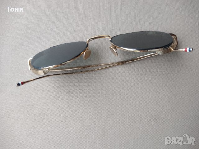 Слънчеви очила Thom Browne - TB-106-50 (A-BLK-GLD) Made in Japan, снимка 7 - Слънчеви и диоптрични очила - 42538953