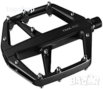 Чисто нови Велосипедни педали LOOK Geo Trail Roc - Ковани алуминиеви плоски педали със стоманени ...